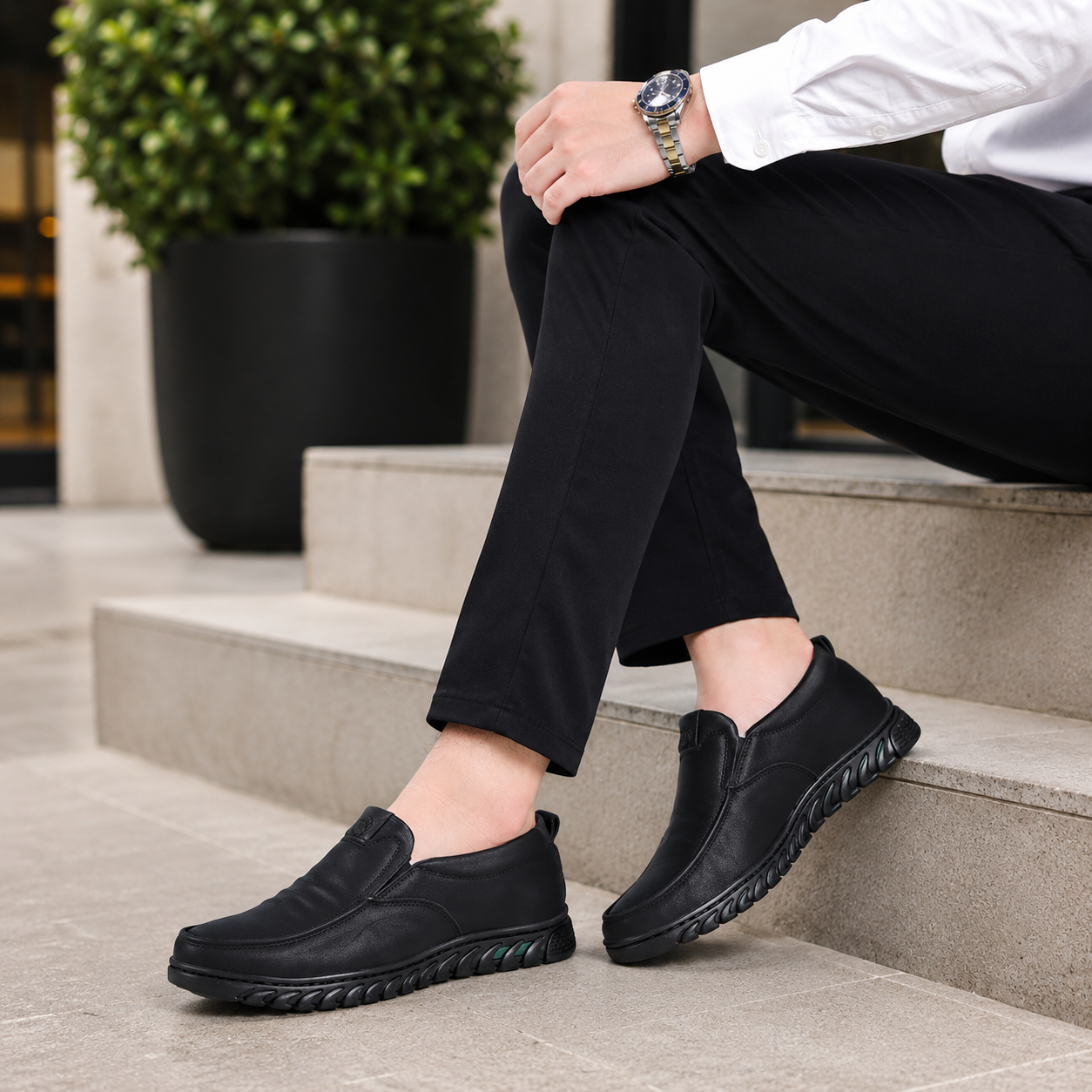 Titan Slip-On Leather Loafers