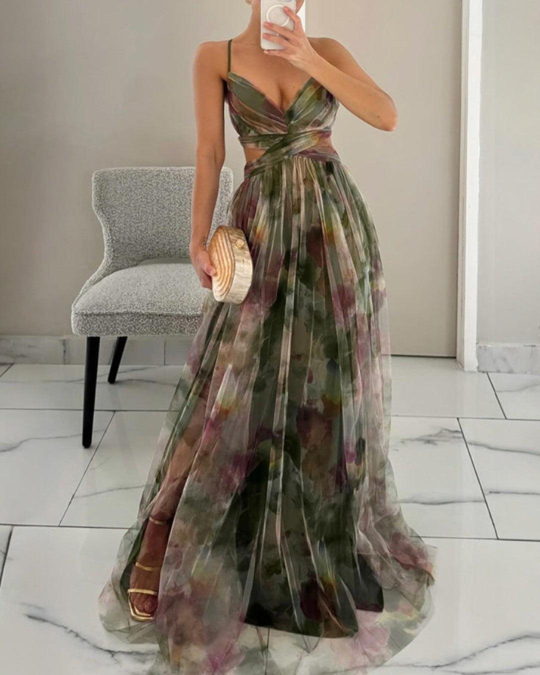 Dinushi - Elegance Floral Maxi Dress