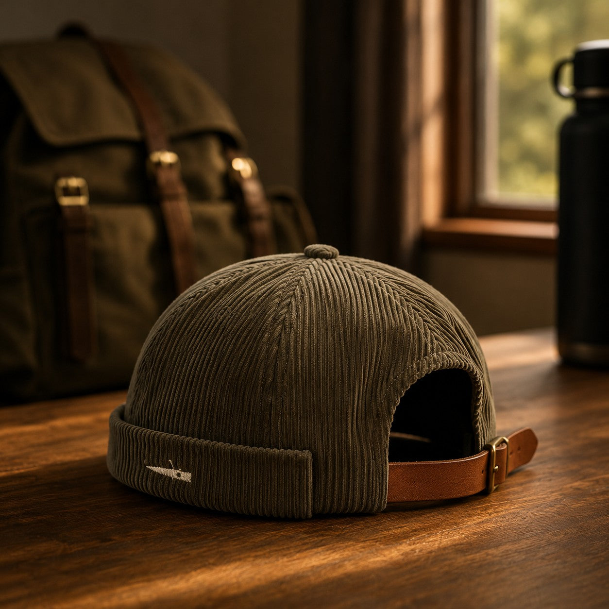 CORDUROY ROLLED DOCKER CAP