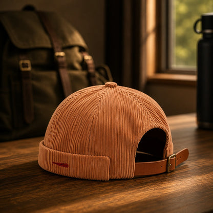 CORDUROY ROLLED DOCKER CAP