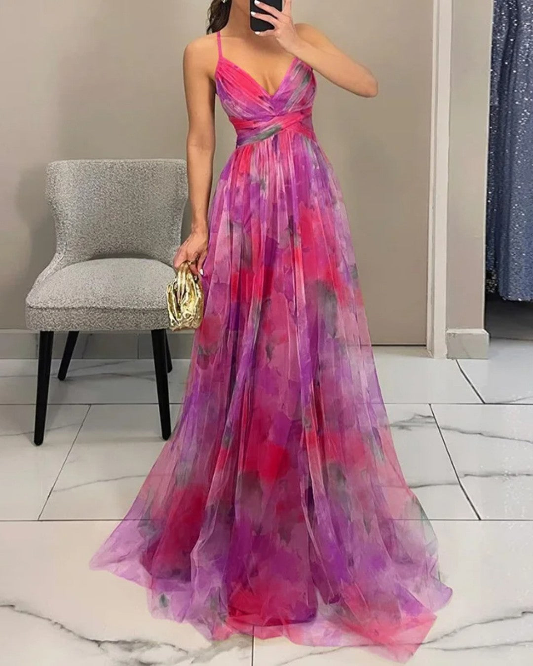 Dinushi - Elegance Floral Maxi Dress