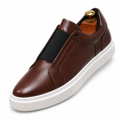 Drevo Genuine Leather Slip-On Sneakers