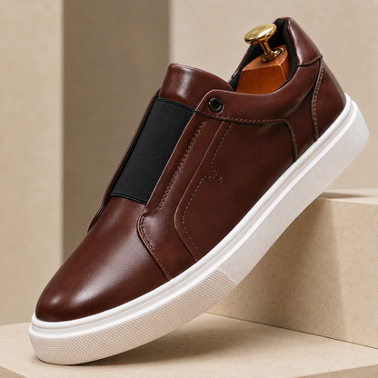 Drevo Genuine Leather Slip-On Sneakers