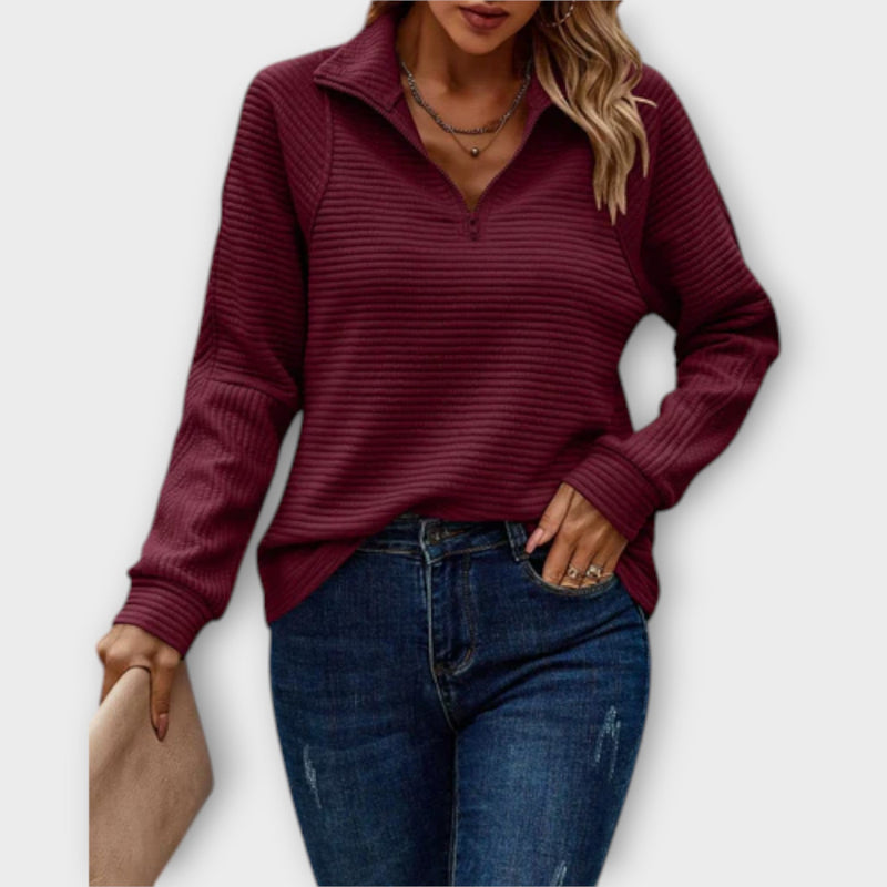 Romena - Sweater With Collar And Zip